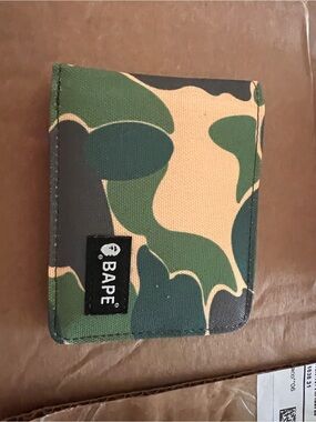 Bape Green Camo Canvas Card Holder
